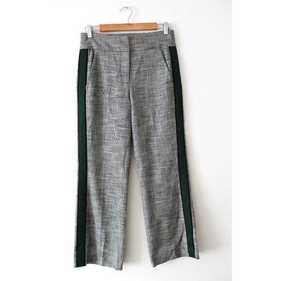 Veronica Beard Cormac High Waist Crop Flare Trouser 26" / Size 4 / Grey Plaid - Picture 5 of 12